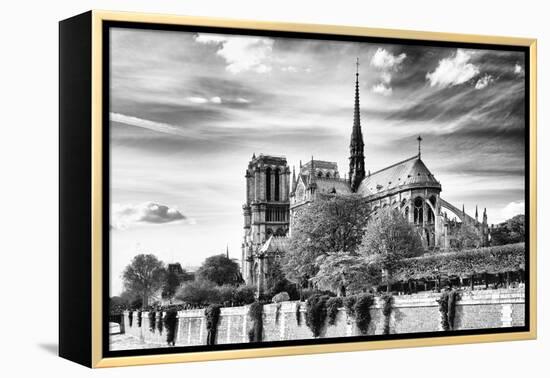 Notre Dame Cathedral - the banks of the Seine in Paris - France-Philippe Hugonnard-Framed Premier Image Canvas