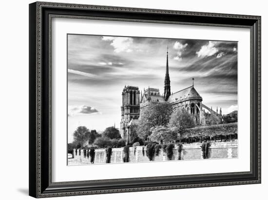 Notre Dame Cathedral - the banks of the Seine in Paris - France-Philippe Hugonnard-Framed Photographic Print