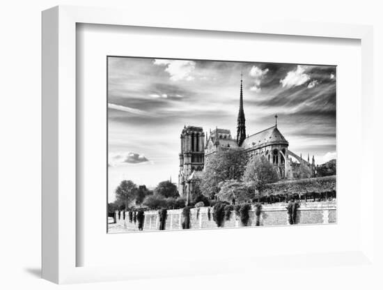 Notre Dame Cathedral - the banks of the Seine in Paris - France-Philippe Hugonnard-Framed Premium Photographic Print