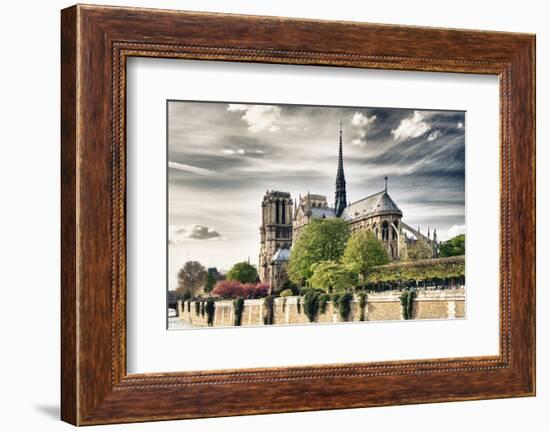 Notre Dame Cathedral - the banks of the Seine in Paris - France-Philippe Hugonnard-Framed Premium Photographic Print