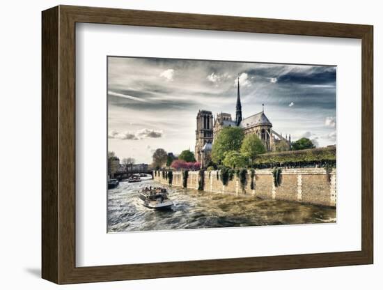 Notre Dame Cathedral - the banks of the Seine in Paris - France-Philippe Hugonnard-Framed Photographic Print