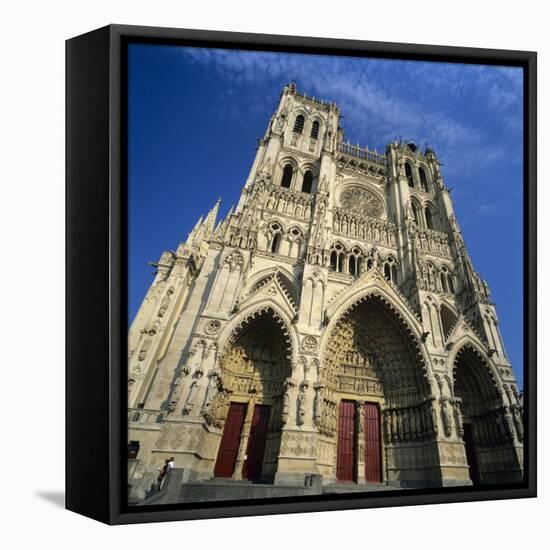 Notre Dame Cathedral, UNESCO World Heritage Site, Amiens, Picardy, France, Europe-Stuart Black-Framed Premier Image Canvas