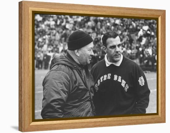 Notre Dame Coach Ara Parseghian-John Dominis-Framed Premier Image Canvas