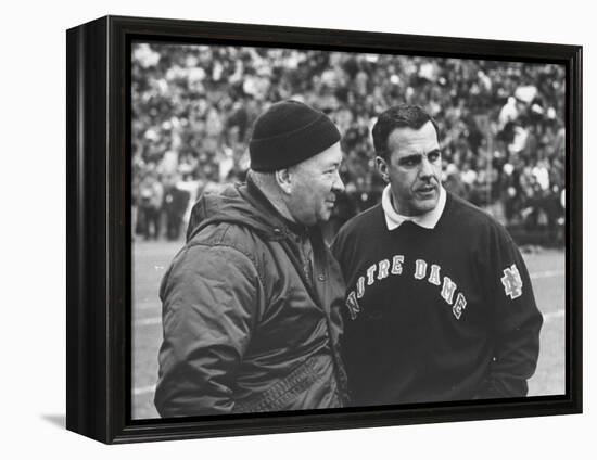 Notre Dame Coach Ara Parseghian-John Dominis-Framed Premier Image Canvas