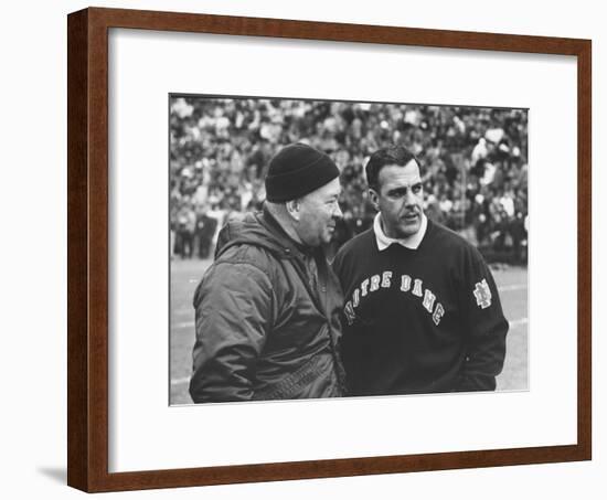 Notre Dame Coach Ara Parseghian-John Dominis-Framed Photographic Print