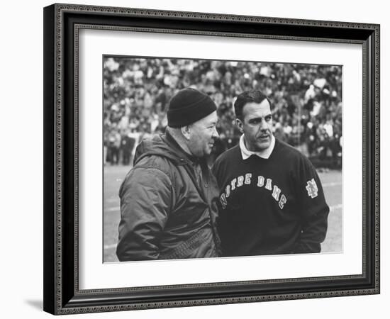 Notre Dame Coach Ara Parseghian-John Dominis-Framed Photographic Print