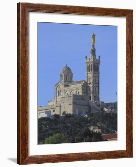 Notre Dame de La Garde Church, Marseilles, Bouches du Rhone, Provence, France, Europe-Rolf Richardson-Framed Photographic Print