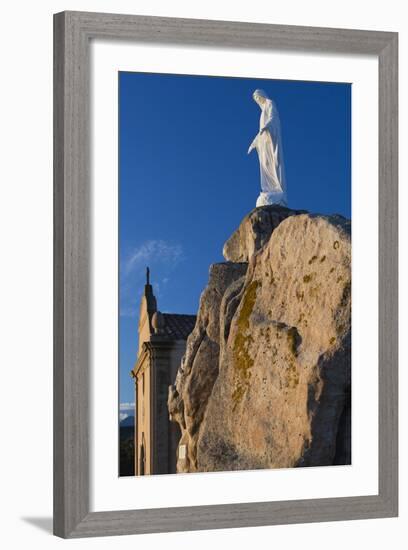 Notre Dame De La Serra Church at Dawn, Calvi, Corsica, France-Walter Bibikow-Framed Photographic Print