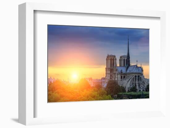 Notre Dame De Paris at Sunset-logoboom-Framed Photographic Print