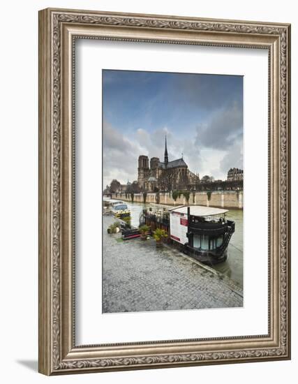 Notre Dame De Paris Cathedral and the River Seine, Paris, France, Europe-Julian Elliott-Framed Photographic Print