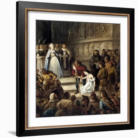 Notre-Dame de Paris - Esmeralda à Notre-Dame-Louis Boulanger-Framed Giclee Print