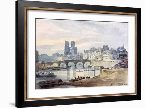 Notre-Dame De Paris from the Ile Saint-Louis, 1819-Amelia Long-Framed Giclee Print