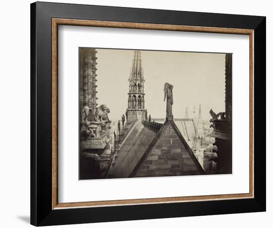 Notre-Dame de Paris, les combles pris de la Galerie des Tours-Charles Marville-Framed Giclee Print