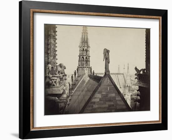 Notre-Dame de Paris, les combles pris de la Galerie des Tours-Charles Marville-Framed Giclee Print