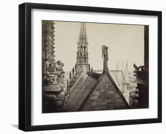 Notre-Dame de Paris, les combles pris de la Galerie des Tours-Charles Marville-Framed Giclee Print
