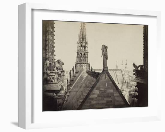 Notre-Dame de Paris, les combles pris de la Galerie des Tours-Charles Marville-Framed Giclee Print