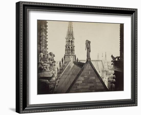 Notre-Dame de Paris, les combles pris de la Galerie des Tours-Charles Marville-Framed Giclee Print