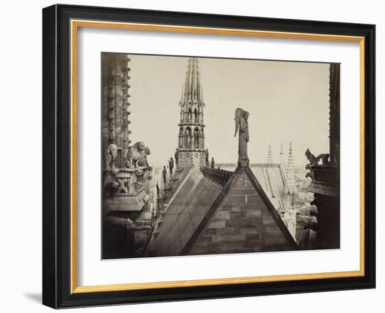 Notre-Dame de Paris, les combles pris de la Galerie des Tours-Charles Marville-Framed Giclee Print