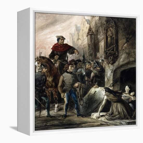 Notre-Dame de Paris - Soldats et prisonnières-Louis Boulanger-Framed Premier Image Canvas