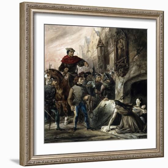 Notre-Dame de Paris - Soldats et prisonnières-Louis Boulanger-Framed Giclee Print