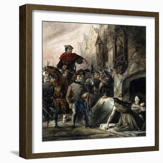 Notre-Dame de Paris - Soldats et prisonnières-Louis Boulanger-Framed Giclee Print