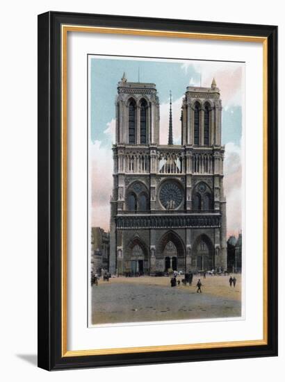 Notre Dame De Paris, Western Façade, C1900-null-Framed Giclee Print