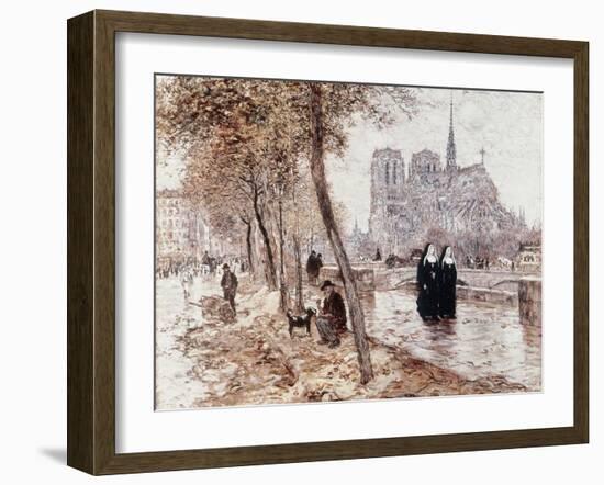 Notre Dame de Paris-Jean Francois Raffaelli-Framed Giclee Print