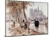 Notre Dame de Paris-Jean Francois Raffaelli-Mounted Giclee Print