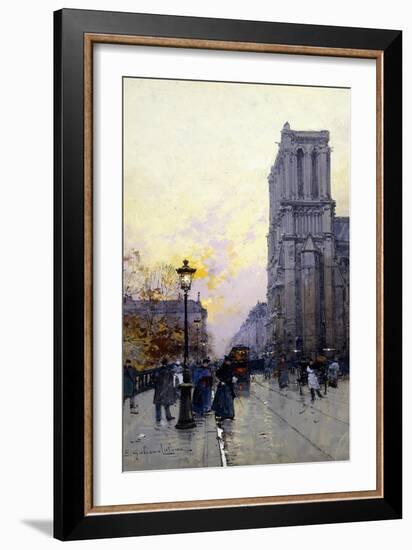 Notre Dame De Paris-Eugene Galien-Laloue-Framed Giclee Print