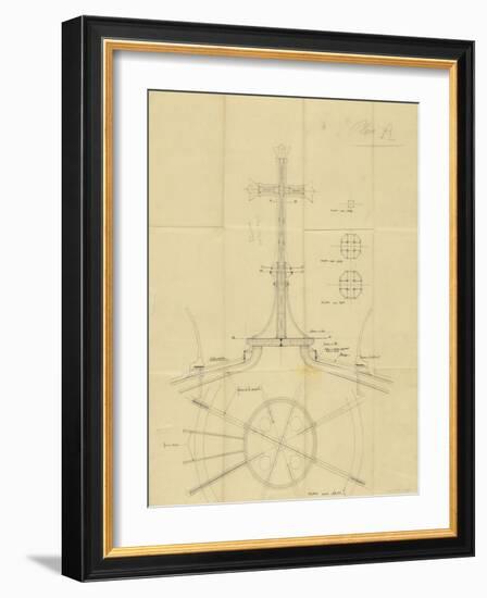 Notre-Dame du Rosaire (Lourdes) : croquis technique de montage, plans, élévation-null-Framed Giclee Print