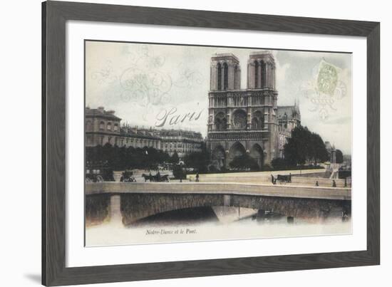 Notre-Dame et le Pont-Stephanie Monahan-Framed Giclee Print