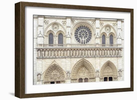 Notre Dame Facade Details I-Cora Niele-Framed Giclee Print