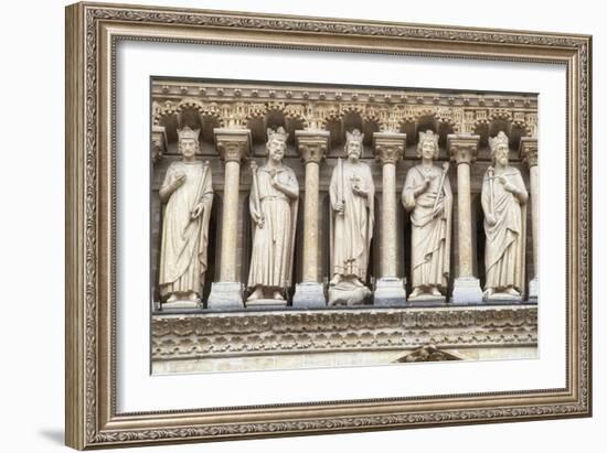 Notre Dame Facade Details III-Cora Niele-Framed Giclee Print