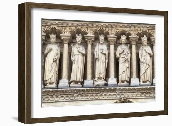 Notre Dame Facade Details III-Cora Niele-Framed Giclee Print