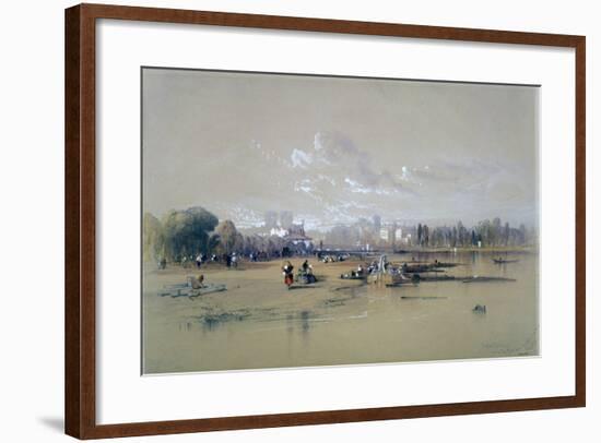 Notre Dame from the Pont Du Jardin Du Roi, Paris, C1835-1890-Thomas Miles Richardson-Framed Giclee Print