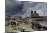 Notre-Dame from the Quai De La Tournelle, 1852-Johan-Barthold Jongkind-Mounted Giclee Print