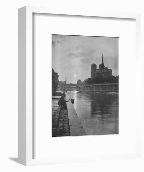 Notre Dame from the river, Paris, 1924-Unknown-Framed Photographic Print