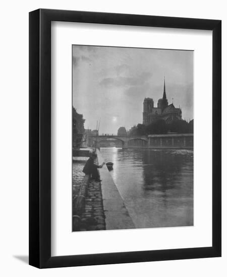 Notre Dame from the river, Paris, 1924-Unknown-Framed Photographic Print