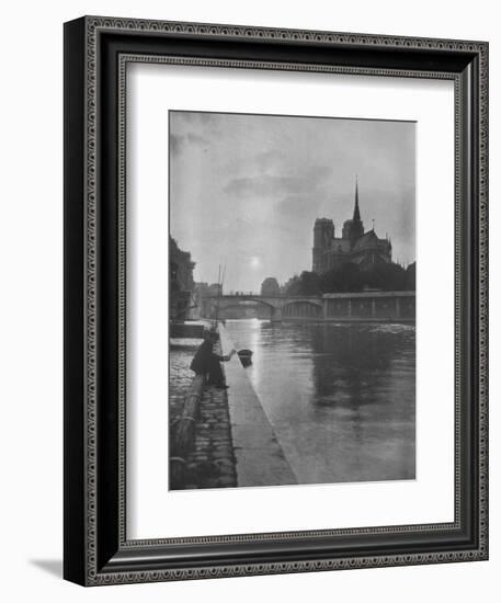 Notre Dame from the river, Paris, 1924-Unknown-Framed Photographic Print