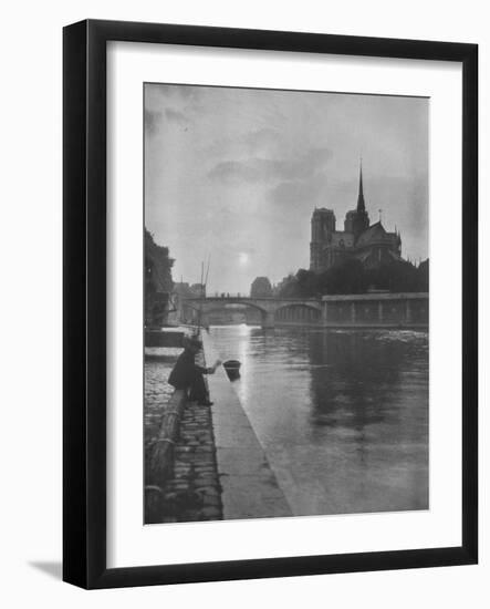 Notre Dame from the river, Paris, 1924-Unknown-Framed Photographic Print