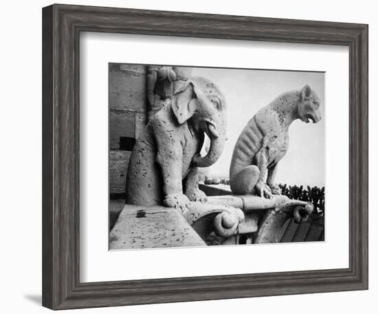 Notre Dame: Gargoyles-Eugène Viollet-le-Duc-Framed Premium Giclee Print