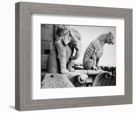 Notre Dame: Gargoyles-Eugène Viollet-le-Duc-Framed Premium Giclee Print