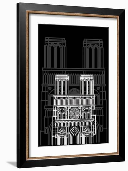Notre Dame Night-Cristian Mielu-Framed Art Print