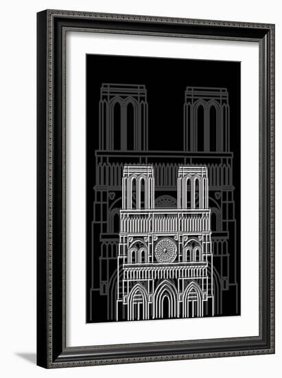 Notre Dame Night-Cristian Mielu-Framed Art Print