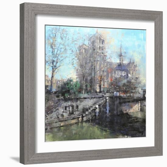 Notre Dame on the Seine-Mark Lague-Framed Art Print