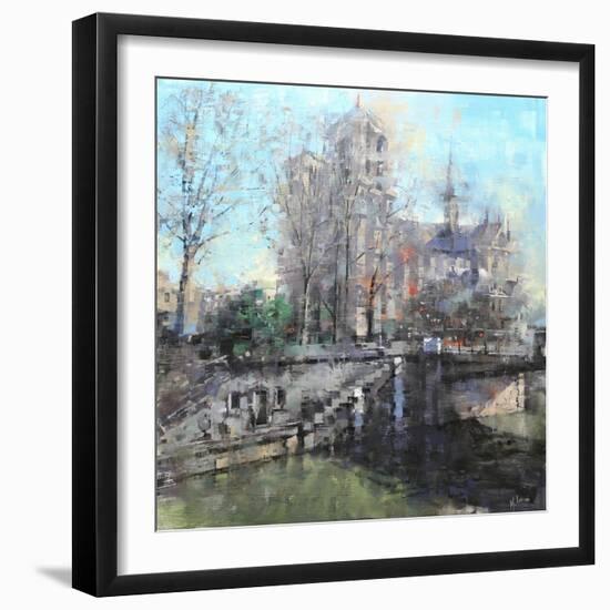 Notre Dame on the Seine-Mark Lague-Framed Art Print