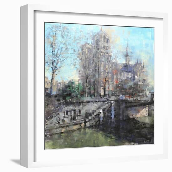 Notre Dame on the Seine-Mark Lague-Framed Art Print