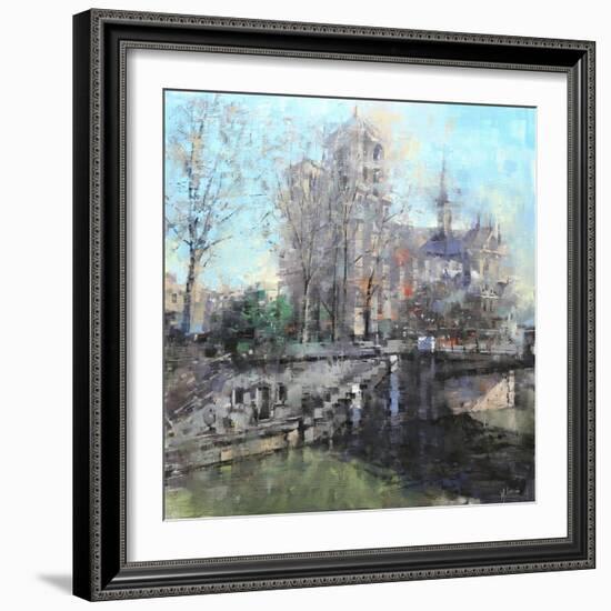 Notre Dame on the Seine-Mark Lague-Framed Art Print