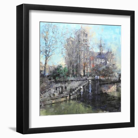 Notre Dame on the Seine-Mark Lague-Framed Art Print