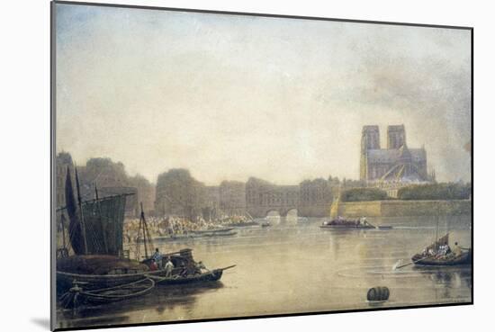 Notre Dame, Paris, 19th Century-Frederick Nash-Mounted Giclee Print